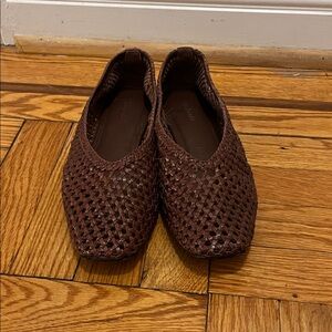 MADEWELL Brown Woven Women's Flats